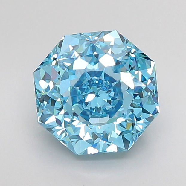 Octagonal Fancy Vivid Blue Lab-grown Diamond 4.02ct VVS2 loose diamond