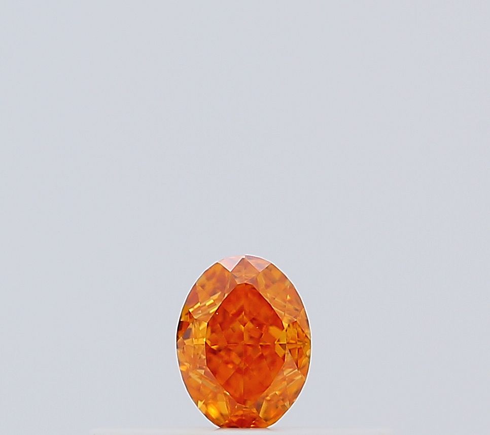Oval Fancy Vivid Yellowish Orange Natural Diamond 0.13ct loose diamond
