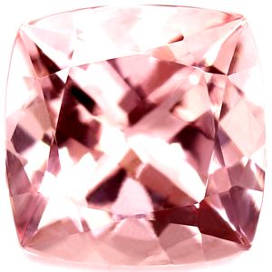 Cushion Pink Morganite 1ct loose gemstone