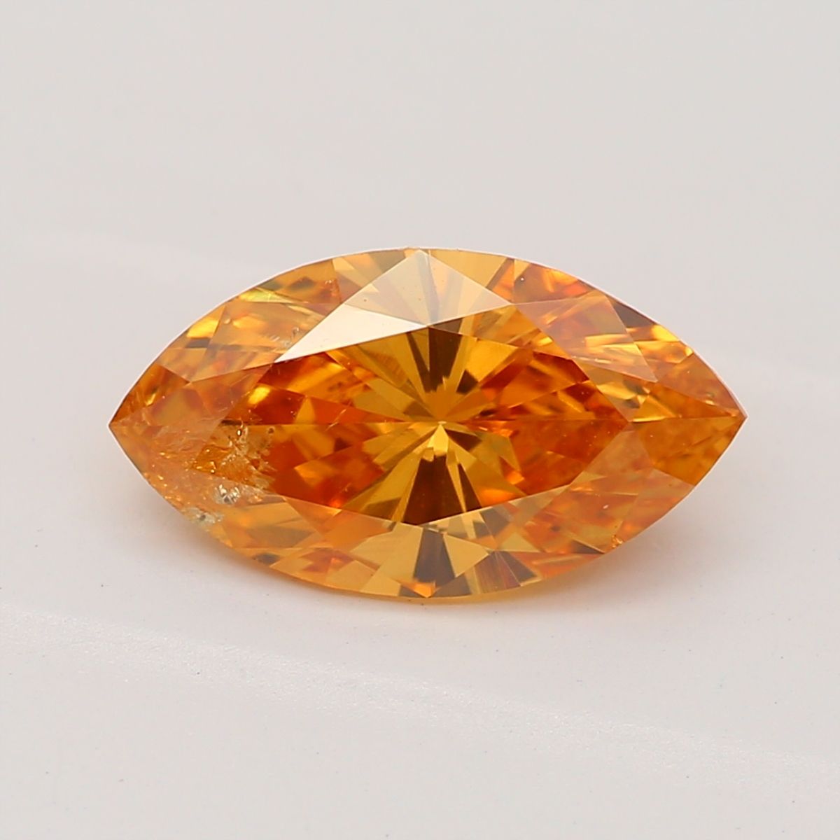 Marquise Fancy Deep Yellow Orange Natural Diamond 0.73ct I1 loose diamond