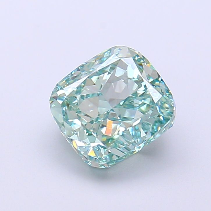 Cushion Fancy Vivid Green Lab-grown Diamond 2.01ct VVS2 loose diamond