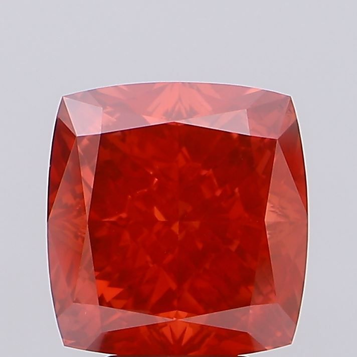 Cushion Fancy Vivid Red Lab-grown Diamond 7.07ct VS1 loose diamond