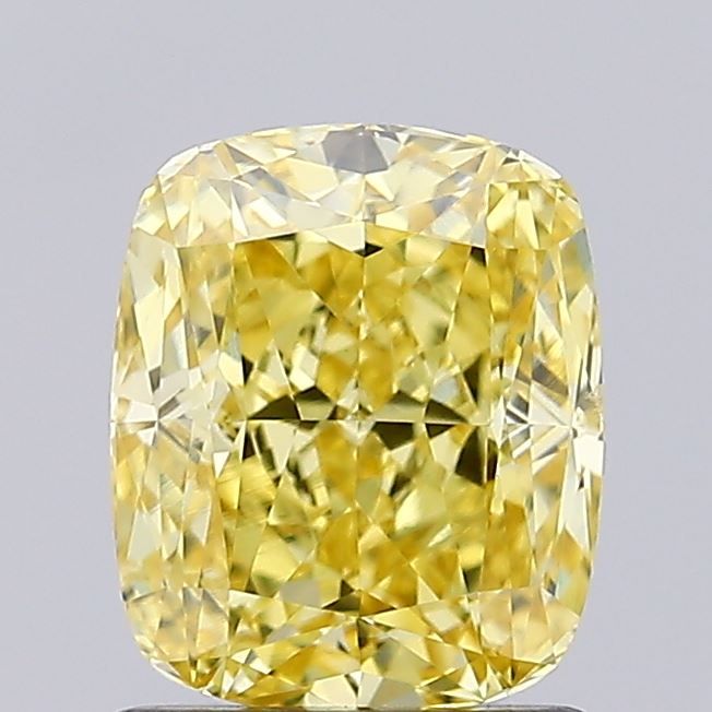 Cushion Fancy Vivid Yellow Lab-grown Diamond 1.42ct VS2 loose diamond