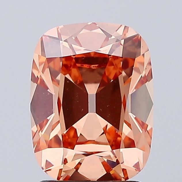 Cushion Fancy Intense Pinkish Orange Lab-grown Diamond 2.07ct VS1 loose diamond