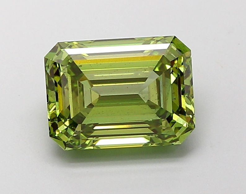 Emerald Fancy Vivid Green Lab-grown Diamond 2.94ct SI1 loose diamond