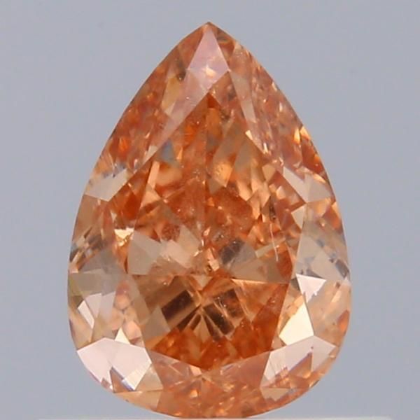 Pear Fancy Brownish Orange Natural Diamond 0.53ct VS1 loose diamond