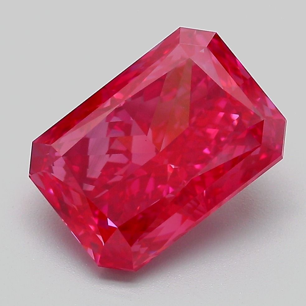 Radiant Fancy Vivid Red Lab-grown Diamond 4.07ct VS2 loose diamond