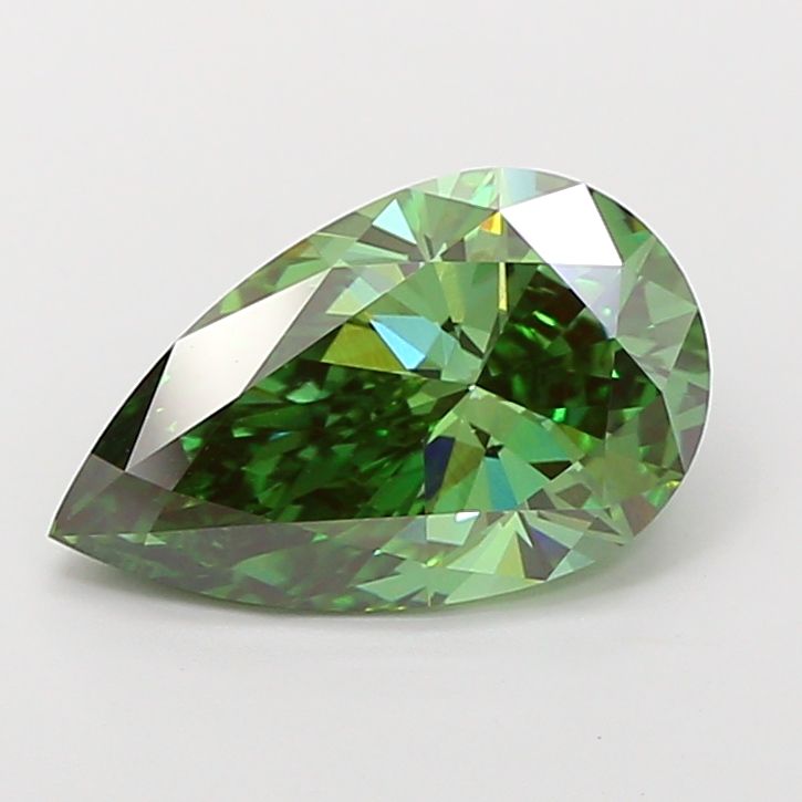 Pear Fancy Vivid Green Lab-grown Diamond 4.03ct VVS1 loose diamond