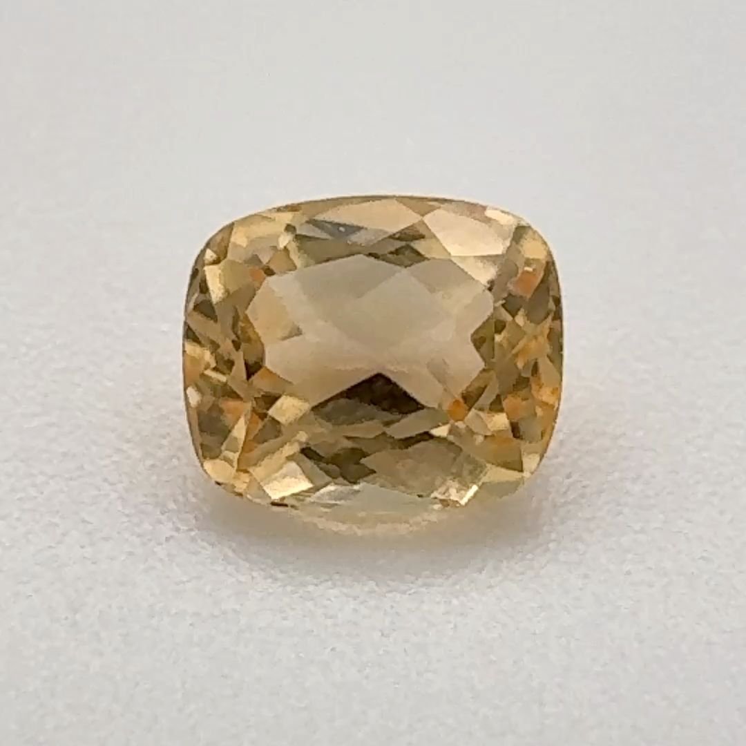 Cushion Yellow Topaz 0.875ct loose gemstone