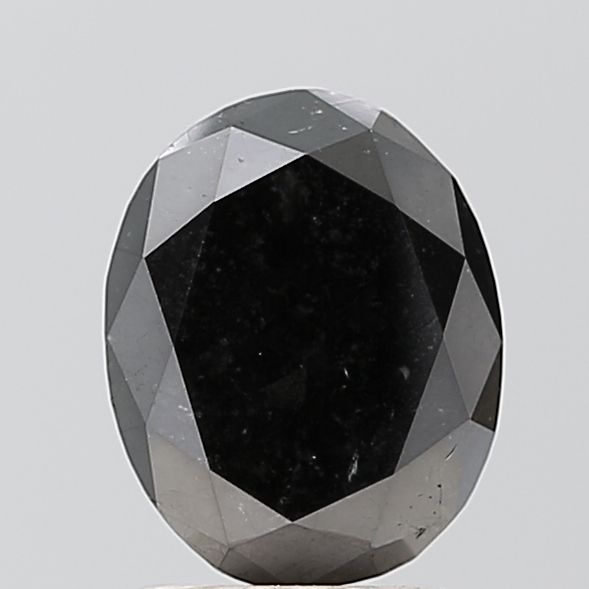 Oval Black Natural Diamond 2.54ct VVS2 loose diamond