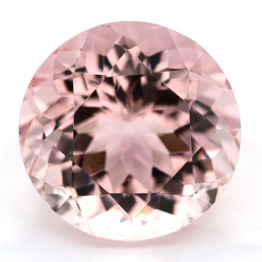 Round Pink Morganite 3.98ct loose gemstone