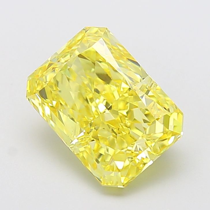 Radiant Fancy Intense Yellow Lab-grown Diamond 4.6ct VVS2 loose diamond