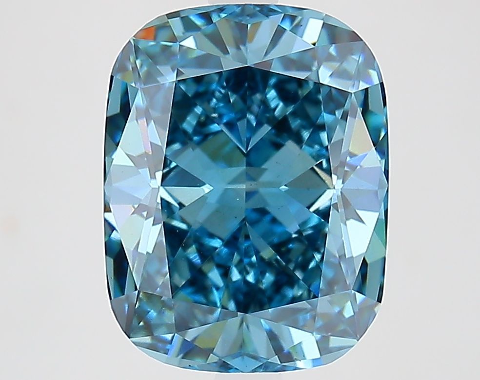 Cushion Fancy Vivid Blue Lab-grown Diamond 4.32ct VS1 loose diamond