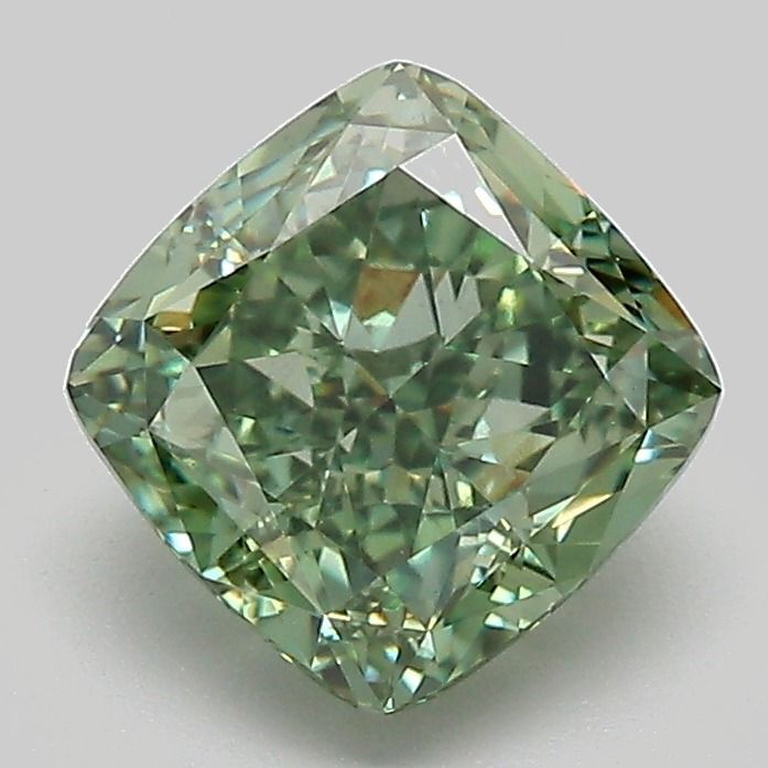 Cushion Fancy Vivid Green Lab-grown Diamond 2.09ct VVS2 loose diamond
