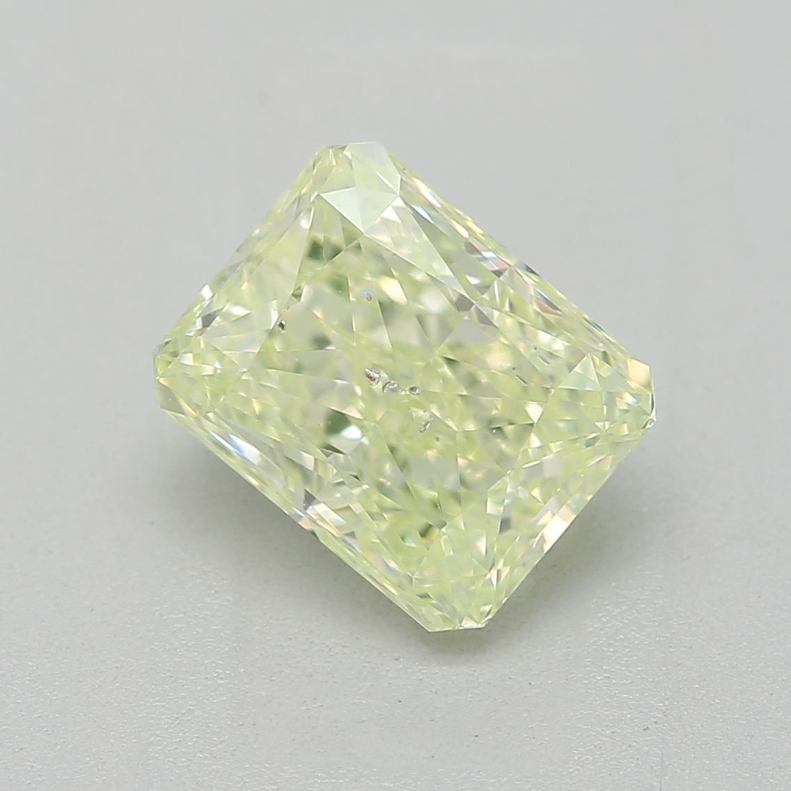 Radiant Fancy Yellow Green Natural Diamond 1.11ct SI2 loose diamond