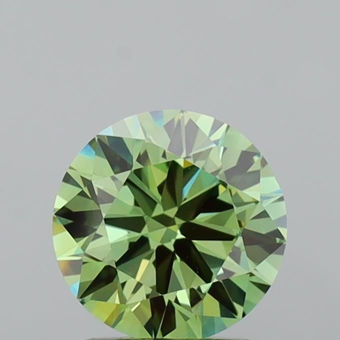 Round Fancy Vivid Green Lab-grown Diamond 1.58ct VS1 loose diamond