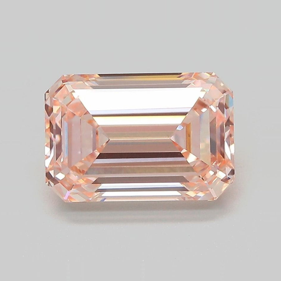 Emerald Fancy Intense Pink Orange Lab-grown Diamond 3.68ct VVS2 loose diamond