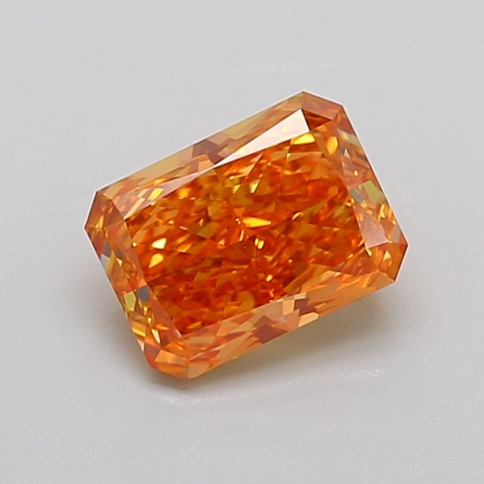 Radiant Fancy Vivid Pinkish Orange Lab-grown Diamond 1.96ct VS1 loose diamond