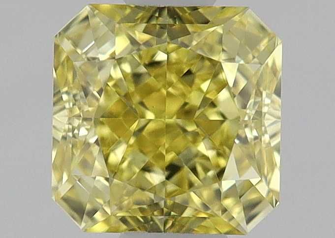 Square Radiant Fancy Intense Yellow Natural Diamond 0.46ct VS1 loose diamond