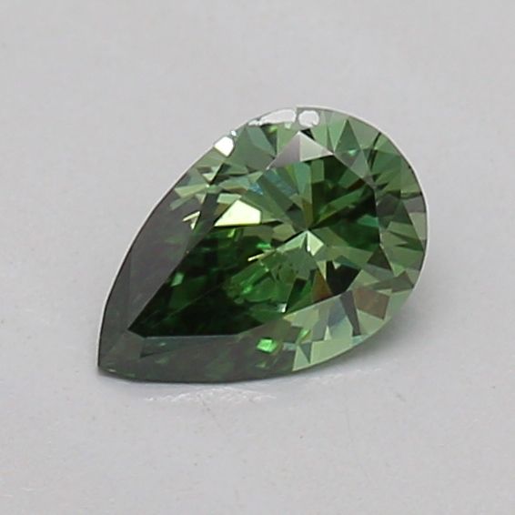Pear Fancy Vivid Green Lab-grown Diamond 0.22ct SI1 loose diamond
