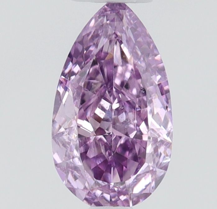 Pear Fancy Intense Pinkish Purple Natural Diamond 0.18ct SI2 loose diamond