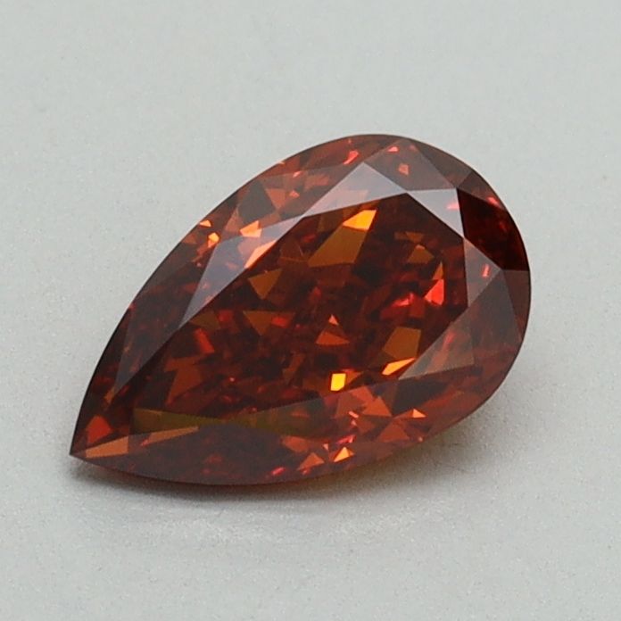 Pear Fancy Orange Lab-grown Diamond 0.71ct VS1 loose diamond