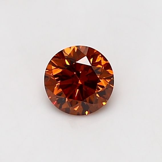 Round Brownish Orange Natural Diamond 0.45ct SI2 loose diamond