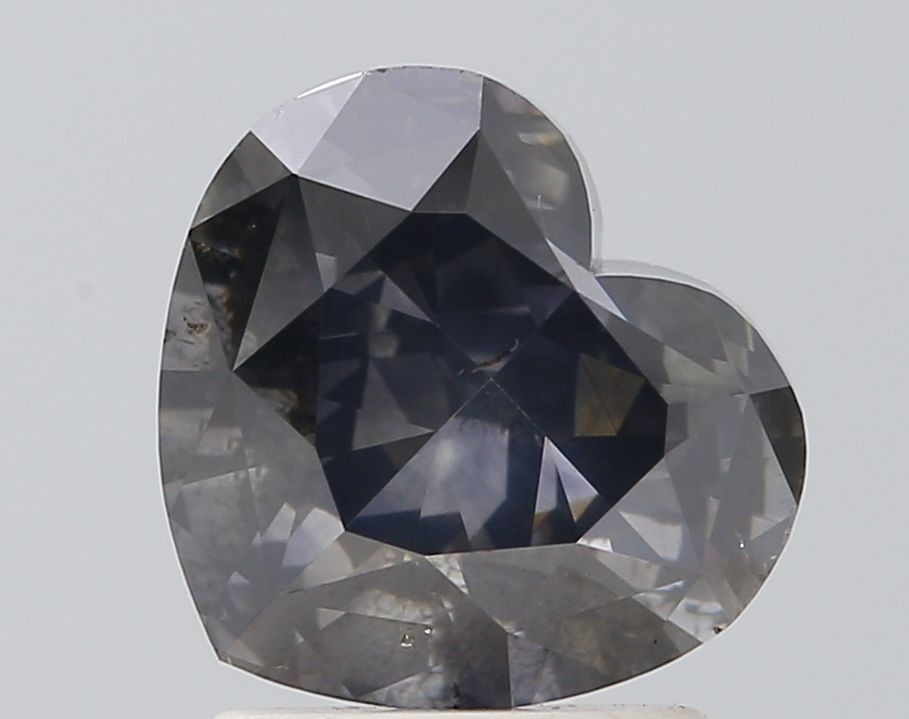 Heart Fancy Gray Natural Diamond 2ct SI2 loose diamond