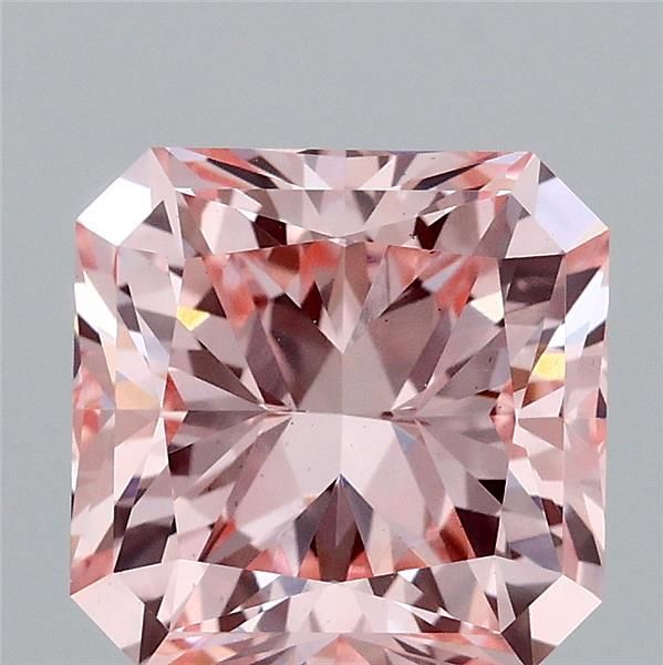Square Radiant Fancy Vivid Pink Lab-grown Diamond 3ct VS2 loose diamond