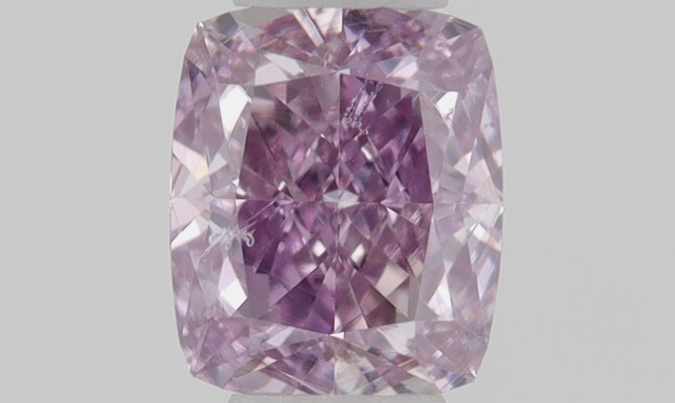 Cushion Fancy Intense Pink Purple Natural Diamond 0.27ct SI2 loose diamond
