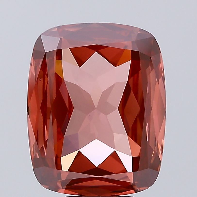 Cushion Fancy Vivid Red Lab-grown Diamond 7.1ct VS1 loose diamond