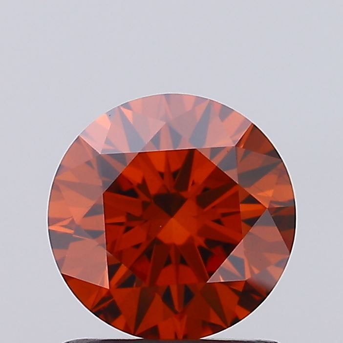 Round Fancy Vivid Orange Lab-grown Diamond 1.1ct VS1 loose diamond