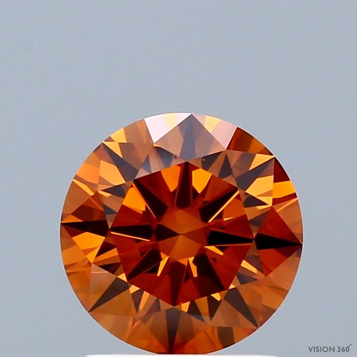 Round Fancy Intense Brownish Orange Lab-grown Diamond 1.52ct VVS2 loose diamond