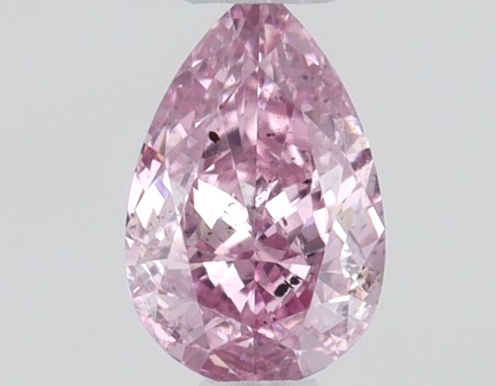 Pear Fancy Intense Purplish Pink Natural Diamond 0.13ct loose diamond