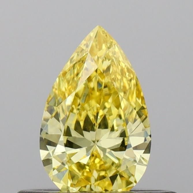 Pear Fancy Vivid Yellow Lab-grown Diamond 0.41ct VVS2 loose diamond