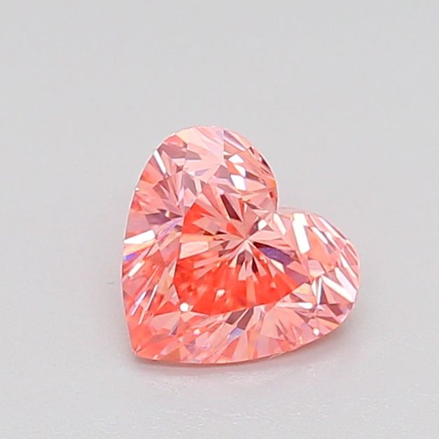 Heart Fancy Vivid Orange Lab-grown Diamond 0.72ct SI2 loose diamond