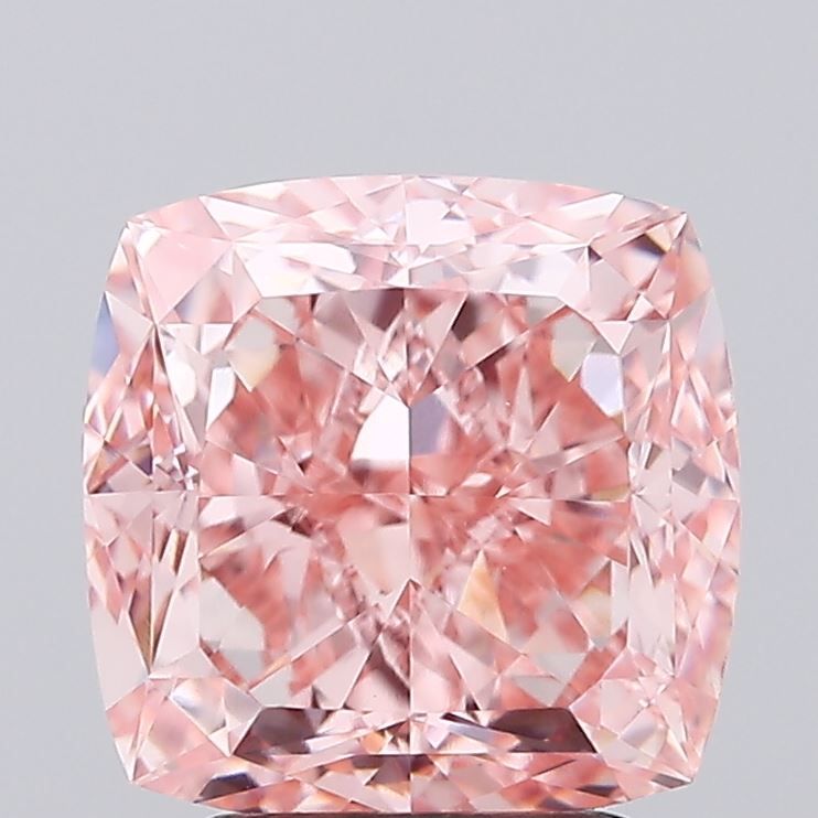 Cushion Fancy Vivid Pink Lab-grown Diamond 3.08ct VVS2 loose diamond
