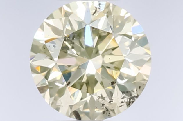 Round Fancy Light Yellow Brown Natural Diamond 0.51ct loose diamond