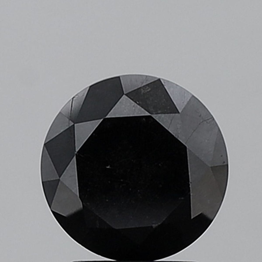 Round Black Natural Diamond 2.74ct VS1 loose diamond