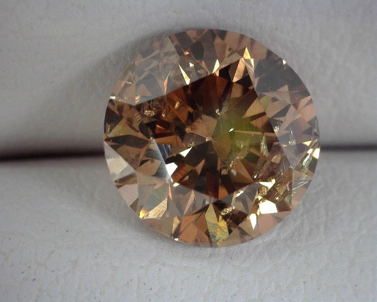 Round Brown Natural Diamond 1.51ct SI2 loose diamond