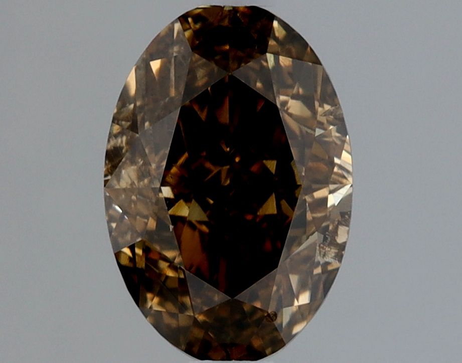 Oval Fancy Dark Yellowish Brown Natural Diamond 1.01ct SI2 loose diamond