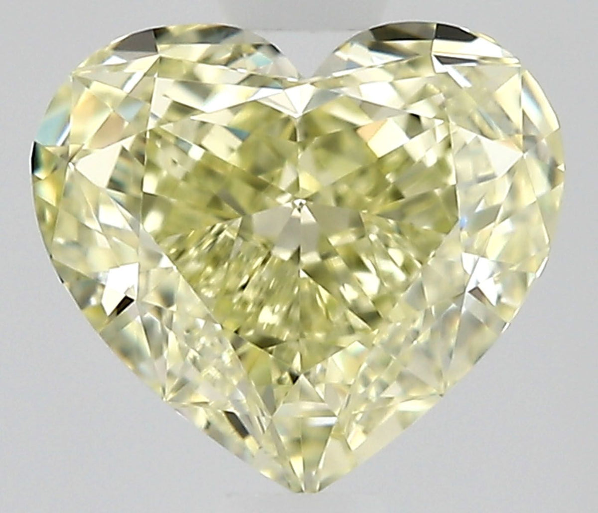 Heart Fancy Light Yellow Natural Diamond 1.22ct VVS2 loose diamond