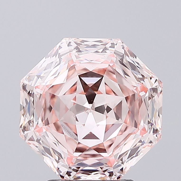Octagonal Fancy Intense Pink Lab-grown Diamond 3.37ct VS1 loose diamond