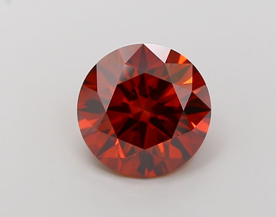 Round Fancy Vivid Brownish Orange Lab-grown Diamond 2.22ct VS2 loose diamond