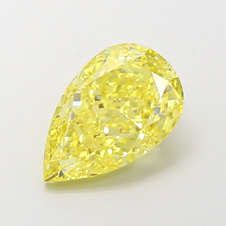 Pear Fancy Intense Yellow Lab-grown Diamond 3.07ct VS1 loose diamond