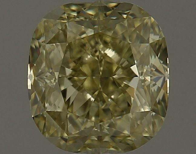Cushion Fancy Brownish Greenish Yellow Natural Diamond 0.64ct VVS1 loose diamond
