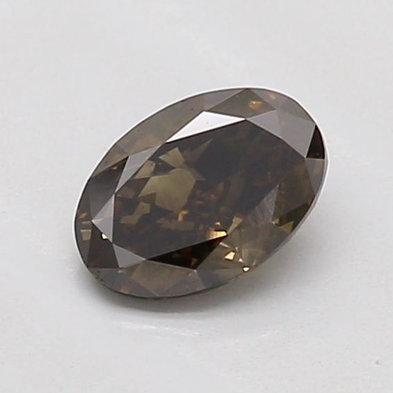 Oval Fancy Deep Black Lab-grown Diamond 0.46ct VS2 loose diamond