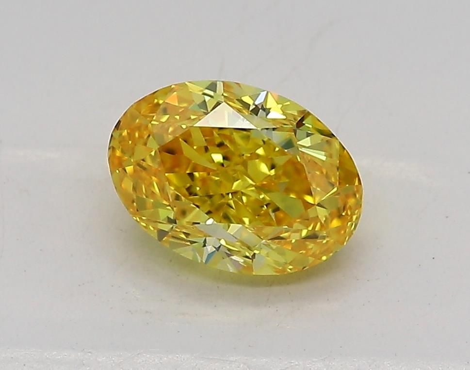 Oval Fancy Vivid Yellow Lab-grown Diamond 1.01ct VVS1 loose diamond