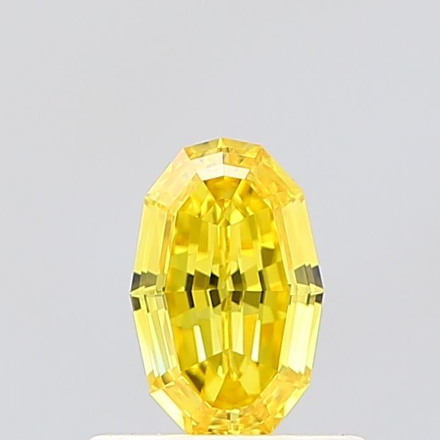 Oval Fancy Vivid Yellow Lab-grown Diamond 0.5ct VVS1 loose diamond