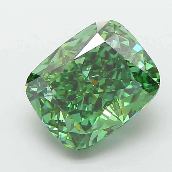 Cushion Fancy Vivid Green Lab-grown Diamond 3.02ct VS1 loose diamond